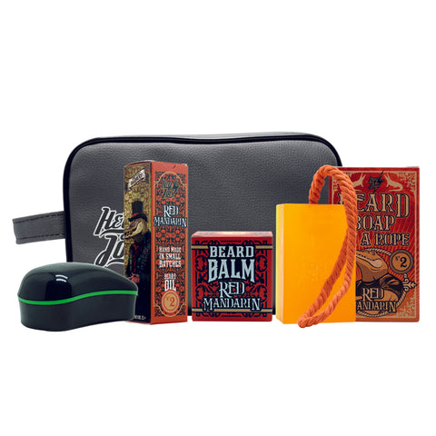 BEARDED SURVIVAL KIT DELUX Nº 2 SOAP RED MANDARIN